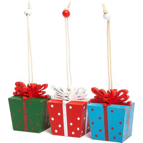 gift box ornaments metal|gift box ornaments that open.